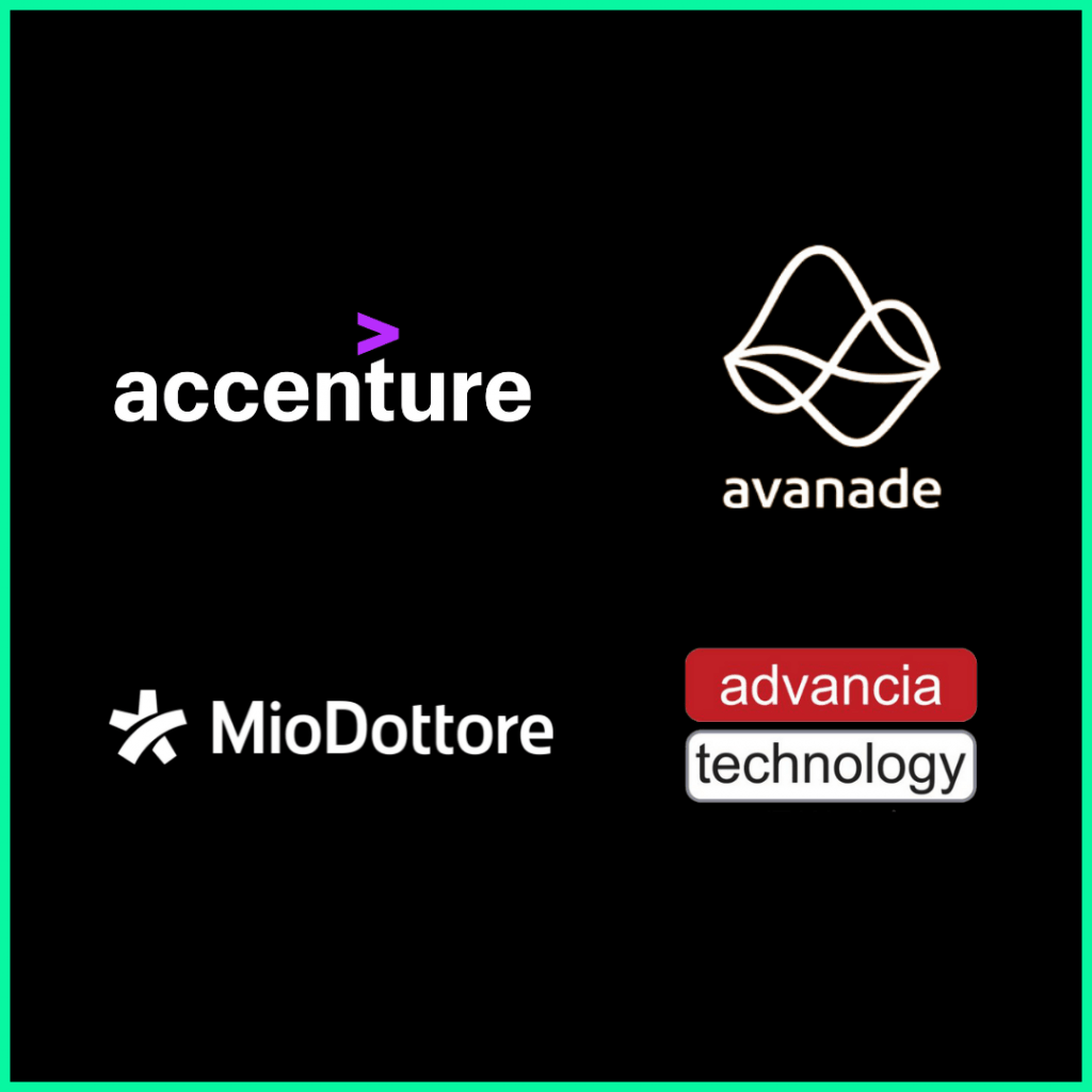 Alcune aziende che hanno assunto studenti in Data Science: Accenture, Avanade, Miodottore, Advancia Technology