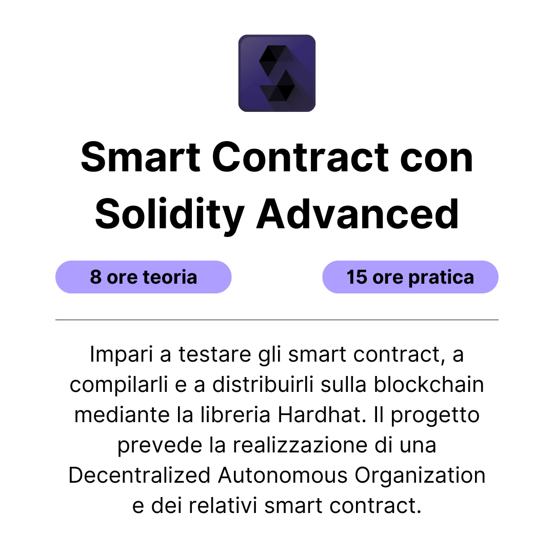 SMART CONTRACT CON SOLIDITY ADVANCED